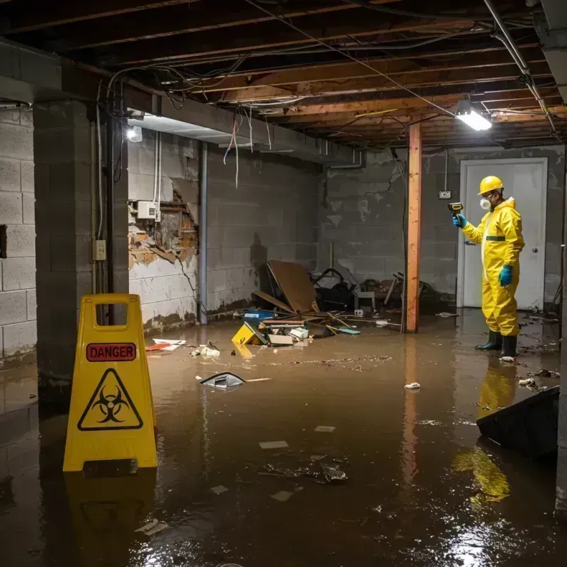 Flooded Basement Electrical Hazard in Lafayette County, MO Property